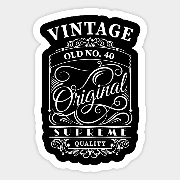 Vintage Old n°40 Sticker by captainmood